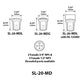 Focus Industries SL20MDLLEDM1540120BRT 15W Medium Composite LED Well Light, 40 Degrees Narrow Flood, 120V, Bronze Texture Finish