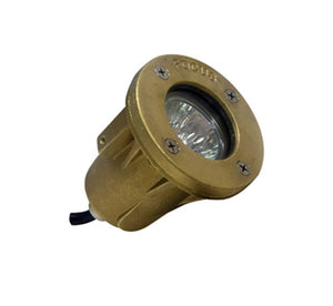 Focus Industries SL33L36 5W LED MR16 Brass Underwater Light, 36 Degrees Flood, Brass Finish