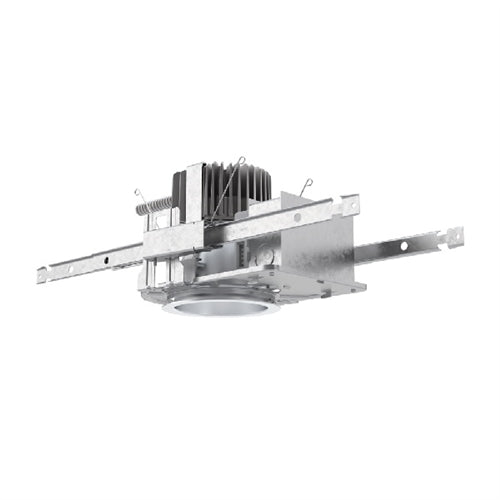 Gotham EVO4 30/15 MWD MVOLT GZ10 TRW AR LSS 4" LED Recessed Lighting, 3000K, 1000 Lumens, Medium Dist, 120-277V, 0-10V Driver Dims to 10%, Clear Reflector and White Painted Flange, Semi-Specular Finish