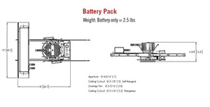 Gotham EVO4SH 30/15 MVOLT EZ1 E10WCPR HSG 4" Shower LED Downlight, 3000K, 1500 Lumens, 120-277V, eldoLED 0-10V ECOdrive Linear Dim to 1%, 10W Emergency Battery Pack, Housing Only