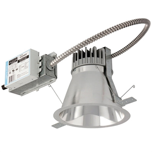 Gotham EVO8R 30/30 MWD 120 EDXB AR LSS 8" LED Retrofit Downlight, 3000K, 3000 Lumens, Medium Wide Distribution, 120V, eldoLED POWERdrive DMX with RDM, Clear Reflector, Semi-Specular Finish
