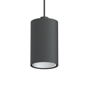 Gotham IVO4CYL PC D 10LM 35K 80CRI MD MIN10 MVOLT ZT L9 JBX CAN S20 E10WR P BR LD DBL 4" Round Pendant Mount Cylinder, Downlight, 1000 Lumens, 3500K, 80 CRI, Med Batwing, 10% Dim, 120-277V, 0-10V, 9" Length, Matte Black