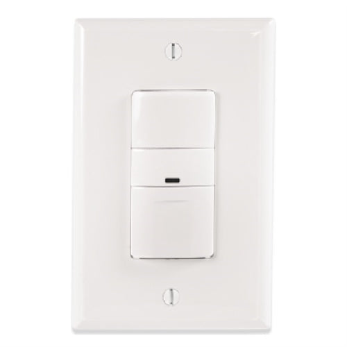 Greengate OSW-P-010-V 1200W 120V/AC-60Hz / 2200W 277V/AC-60Hz LED and Fluorescent Single Pole / 3-Way 0-10V Occupancy Dimmer Sensor, Ivory