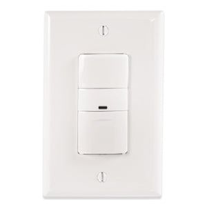 Greengate OSW-P-1001-MV-G Single Level Wall Switch Sensor (Ground Required), 180 Degree and 1000 Sq Ft Coverage, 120-277V, Gray