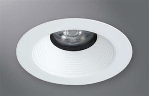 Halo Recessed Lighting 1431WBWF 4" Conical Baffle, Open Trim, 35 degree Tilt, White Baffle, White Flange