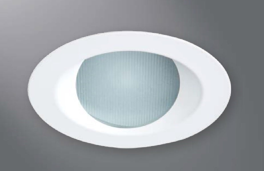 Halo Recessed Lighting 1432MWWF 4" Angle Cut Conical Reflector, Lens Wall Wash, Matte White, White Flange
