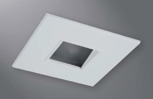 Halo Recessed 1486MWBB 4" Line Voltage Square Pinhole, Lens Wall Wash, Matte White, Black Baffle