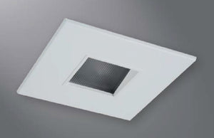 Halo Recessed 1486MWWB 4" Line Voltage Square Pinhole, Lens Wall Wash, Matte White, White Baffle
