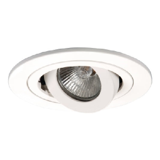Halo Recessed 1495P 4" Low Voltage Adjustable Gimbal Trim, White Gimbal with White Trim
