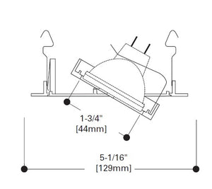 Halo Recessed 1495P 4" Low Voltage Adjustable Gimbal Trim, White Gimbal with White Trim