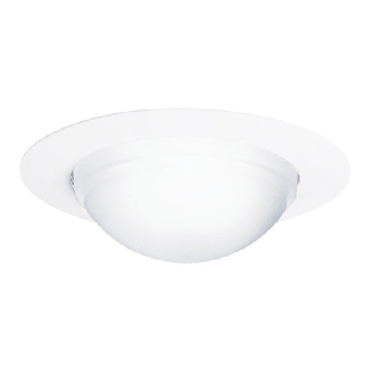 Halo Recessed 172PS 6" Frosted Glass Dome with Reflector, Wet Location Listed, White Trim, Dome Lens with Reflector
