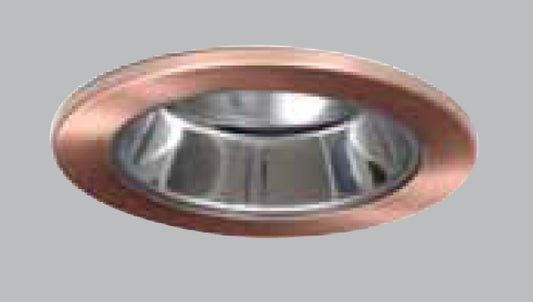 Halo Recessed 1951AC 4" Low Voltage Adjustable Lensed Shower Trim, Antique Copper Trim, Clear Specular Splay Reflector