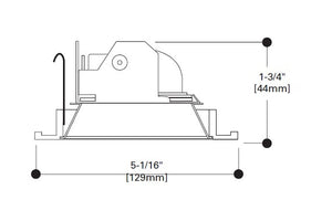 Halo Recessed 1951PS 4" Low Voltage Adjustable Lensed Shower Trim, White Trim, Clear Specular Splay Reflector
