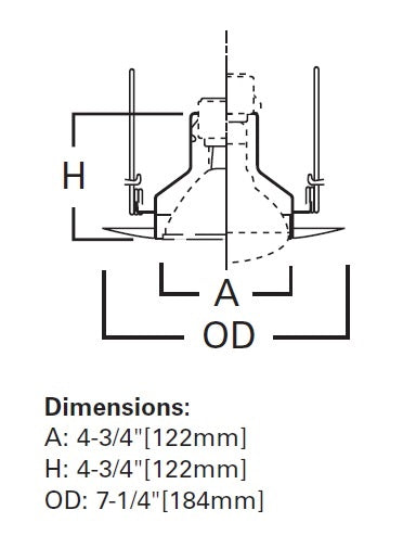 Halo Recessed 300TBZ 6" Open Trim with Socket Support for BR30 and PAR30 Lamps, Tuscan Bronze Trim