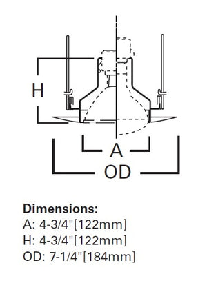 Halo Recessed 300TBZ 6" Open Trim with Socket Support for BR30 and PAR30 Lamps, Tuscan Bronze Trim