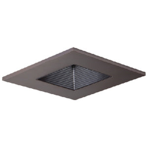 Halo Recessed 3011TBZBB 3" Square Baffle Downlight Trim, Tuscan Bronze with Black Baffle