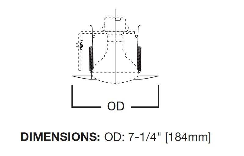 Halo Recessed 301P 6" Open Trim for BR, R and PAR Lamps, White Trim