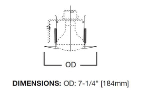 Halo Recessed 301P 6" Open Trim for BR, R and PAR Lamps, White Trim