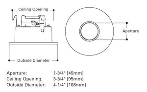 Halo Recessed 3020WW 3" Wall Wash Downlight Trim, White