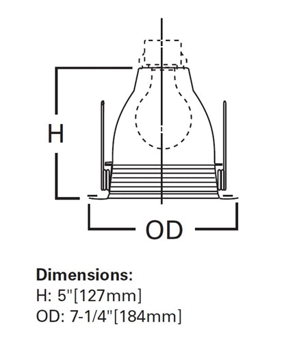 Halo Recessed 30SNAT 6" Air-Tite Baffle Trim with Reflector, Satin Nickel Trim, Satin Nickel Baffle and Reflector