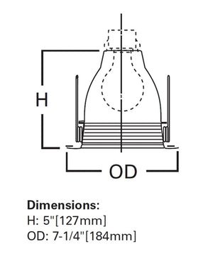 Halo Recessed 30WATH 6" Air-Tite Baffle Trim with Reflector, White Trim, White Baffle and Clear Reflector