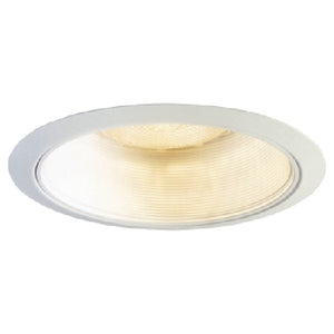 Halo Recessed 310W 6" Coilex Baffle with Metal Trim Ring, White Trim, White Baffle