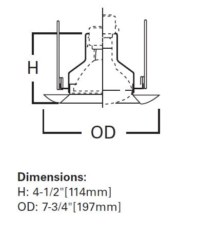 Halo Recessed 327P 6" Open Splay and Wall Wash Trim for BR30 and PAR30 Lamps, White Splay Trim, Socket Bracket