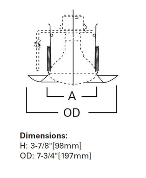 Halo Recessed 328P 6" Trim Splay White Splay Trim