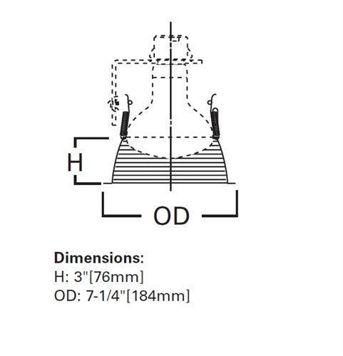 Halo Recessed 353TBZ 6" Metal Baffle Trim, Tuscan Bronze Baffle, Tuscan Bronze Trim