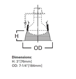 Halo Recessed 353TBZ 6" Metal Baffle Trim, Tuscan Bronze Baffle, Tuscan Bronze Trim