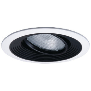 Halo Recessed 376P 6" Adjustable with 30 Degree Tilt, White Trim, Black Baffle