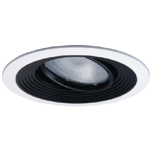 Halo Recessed 376P 6" Adjustable with 30 Degree Tilt, White Trim, Black Baffle