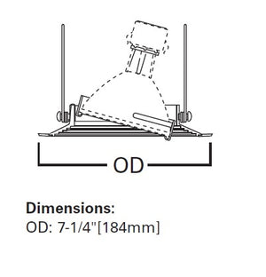 Halo Recessed 376P 6" Adjustable with 30 Degree Tilt, White Trim, Black Baffle