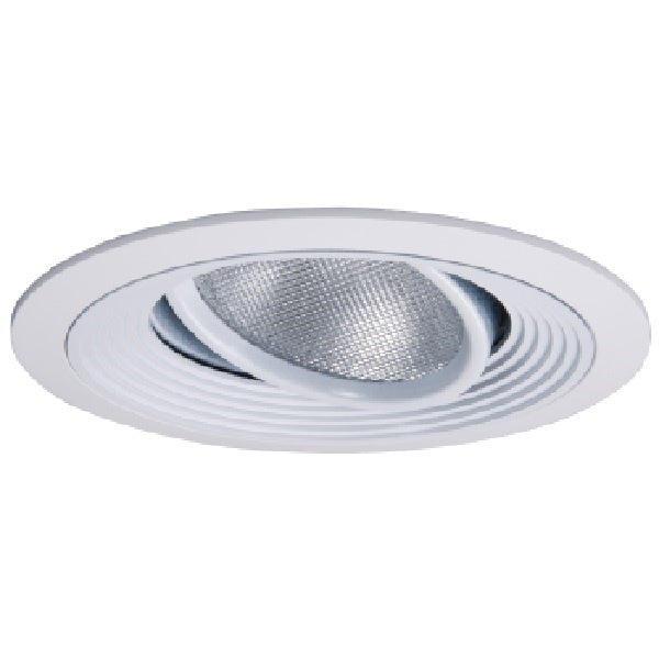 Halo Recessed 376W 6" Adjustable with 30 Degree Tilt, White Trim, White Baffle