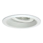 Halo Recessed 378P 6" Adjustable Gimbal Trim with Splay 25 Degree Tilt, White Trim, White Splay