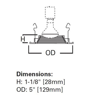 Halo Recessed 4001WB 4" Line Voltage Plastic Step Baffle Trim, White Baffle White Trim
