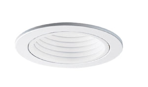 Halo Recessed 4001WB-ELL 4" Plastic Step BaffleWhite Baffle, White Trim