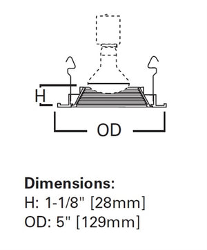 Halo Recessed 4001WB-ELL 4" Plastic Step BaffleWhite Baffle, White Trim