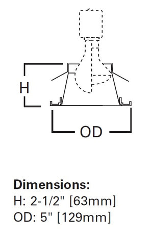 Halo Recessed 4003SC 4" Line Voltage Specular Reflector, White