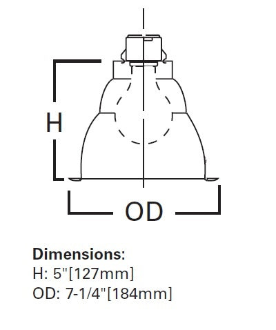 Halo Recessed 404C 6" Specular Full Reflector Trim for A-Lamps, Clear Specular Reflector, White Trim