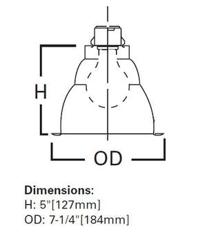 Halo Recessed 404C 6" Specular Full Reflector Trim for A-Lamps, Clear Specular Reflector, White Trim