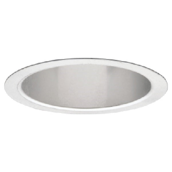Halo Recessed 404H 6" Specular Full Reflector Trim for A-Lamps, Haze Reflector, White Trim
