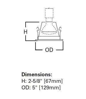 Halo Recessed 4055WH 4" Prismatic Glass Lens with Cut-Cone Reflector Trim, Flat Glass Lens, White Trim