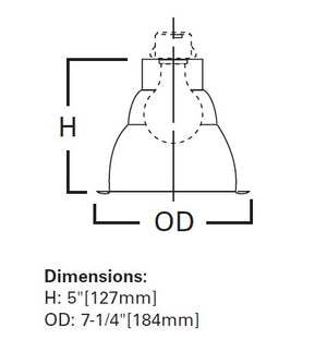 Halo Recessed 405SC 6" Specular Full Cone Reflector Trim, Clear Specular Reflector, White Trim