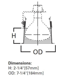 Halo Recessed 410P 6" Coilex Baffle for PAR38 and R40 Lamps, White Trim Ring, Black Baffle