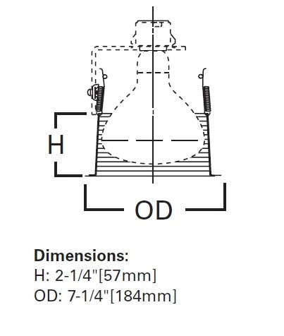 Halo Recessed 410W 6" Coilex Baffle for PAR38 and R40 Lamps, White Trim Ring, White Baffle