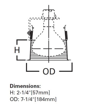 Halo Recessed 410WG 6" Trim R40, PAR38 Baffle Oversize White Trim Ring with White Baffle