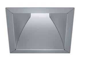 Halo Recessed Commercial 41SQHIEM 4" Square Medium Distribution Trim Reflector, Semi-Specular Clear Finish, Internal Emergency Reflector