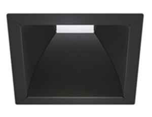 Halo Recessed Commercial 41SQMBIEM 4" Square Medium Distribution Trim Reflector, Matte Black Finish, Internal Emergency Reflector