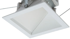 Halo Recessed 41SWWMW 4" Square Reflector, Non-Conductive Polymer, Use with SM4 Modules Only, Linear Spread Lens Wall Wash, Matte White